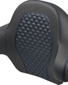 Saddlemen Tour Pak Backrest Pad Dragon Scale Blue Stitch FLH FLT 14-24