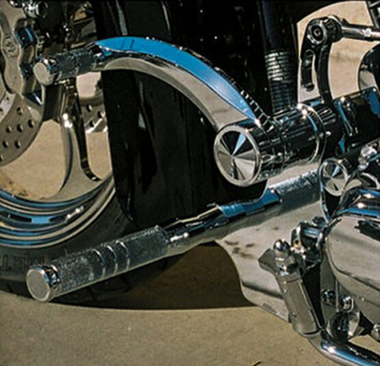 Accutronix Chrome Forward Controls +9" Billet Aluminum Fits 97-08 Harley Touring - Image 2