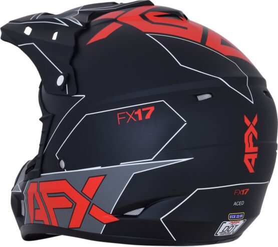 FX-17 Full Face Offroad Helmet Matte Red Small - Image 7