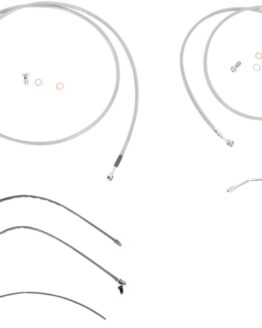 Extended Braided S.S. Control Cable Kit for Baggers - 13" tall bars (ABS)