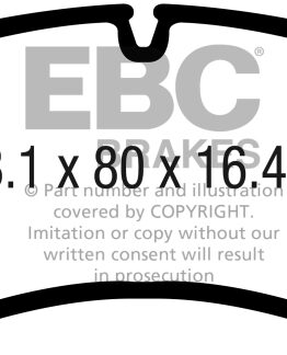 EBC Yellowstuff Front Brake Pads DP42206R Fits 13-15 Porsche 911 GT3 (991)