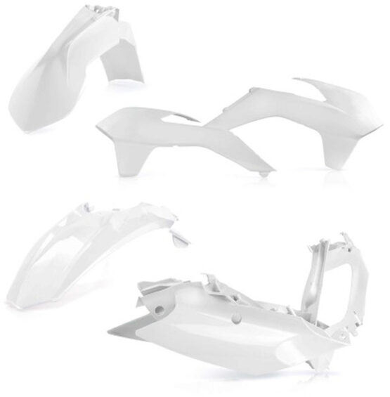 Acerbis White Plastic Kit 5pc Fits 14-16 KTM XCW XCFW EXCF