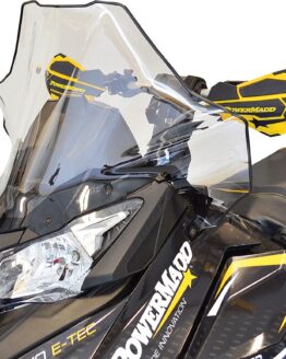 Powermadd Cobra 17in Mid Windshield Tint Black Fade for Ski-Doo REV XS/XM