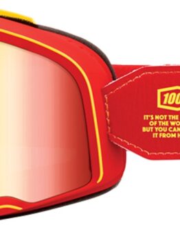 100% Barstow Goggle Red Yellow Death Spray Adult Mirrored Lens