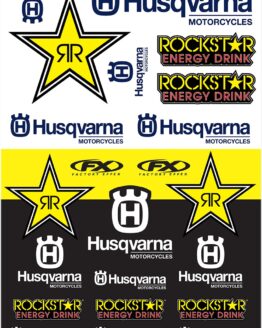 Factory Effex Universal Graphic Kit Sticker Sheet, 1-1-1/4", Multicolor