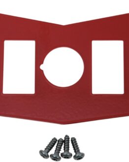 Moose Dashplate 4-Switch 12V Red Powder-Coated Steel Fits Polaris RZR
