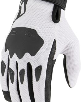 ICON Hooligan CE Gloves 3XL Black/White Men's Short Cuff Sport
