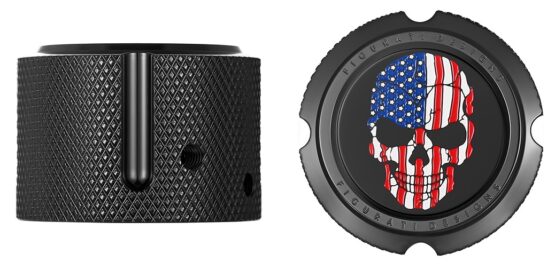 FIGURATI Axle Nut Cover Front Black Flag Skull Harley-Davidson - Image 3