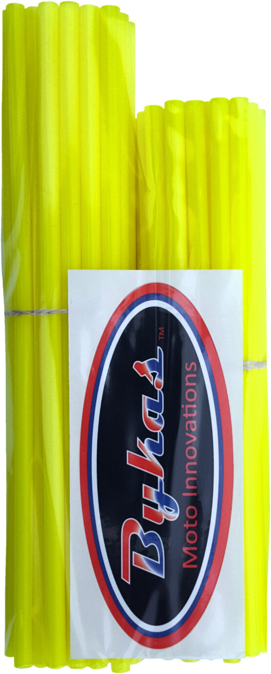 Neon Yellow Spoke Wraps 72/pk 21" Front / 19"/18" Rear