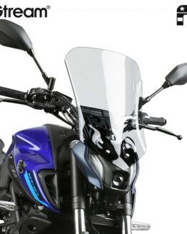 VStream Windscreen Light Smoke 15.5" Mid Shield Fits MT-07 2021+