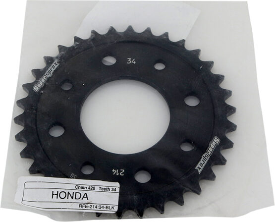 Supersprox Steel Rear Sprocket 34T Black Fits 14-20 Honda Grom MSX125 - Image 4