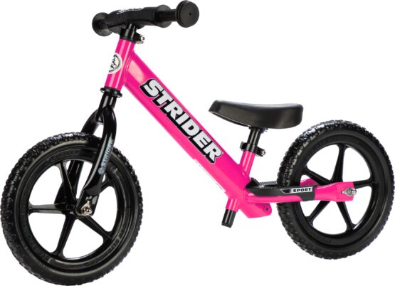 Strider 12 Sport Balance Bike Pink for Kids Ages 18 Months to 5 Years