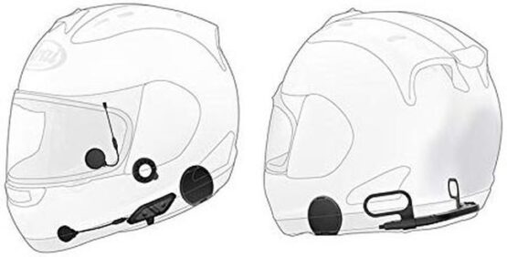 10U Motorcycle Bluetooth Communication System with Remote Control for Arai Full-face Helmets - Image 2