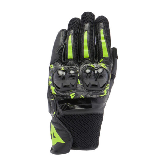 Dainese Mig 3 Unisex Leather Gloves Black/Anthracite/Yellow 2XL