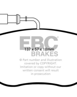EBC Redstuff Ceramic Front Brake Pads DP31383C Fit 12+ Fiat 500 1.4 Turbo Abarth