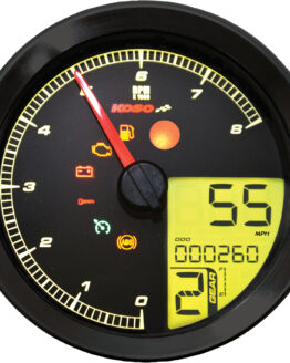 LCD Color Change Speedo and Tachometer - Black