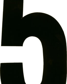 #5 4" Tall Black "Extreme" Stick-On Race Numbers - 3 Pack