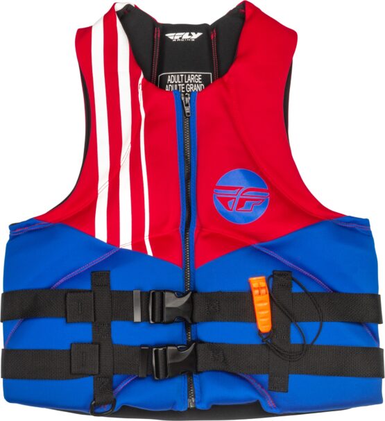 Fly Racing Neoprene Flotation Vest Red/White/Blue 3X-Large