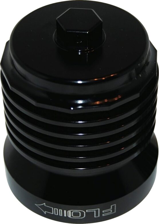 PC Racing Flo Stainless Steel Oil Filter Black For Harley Revolution Max - Image 2