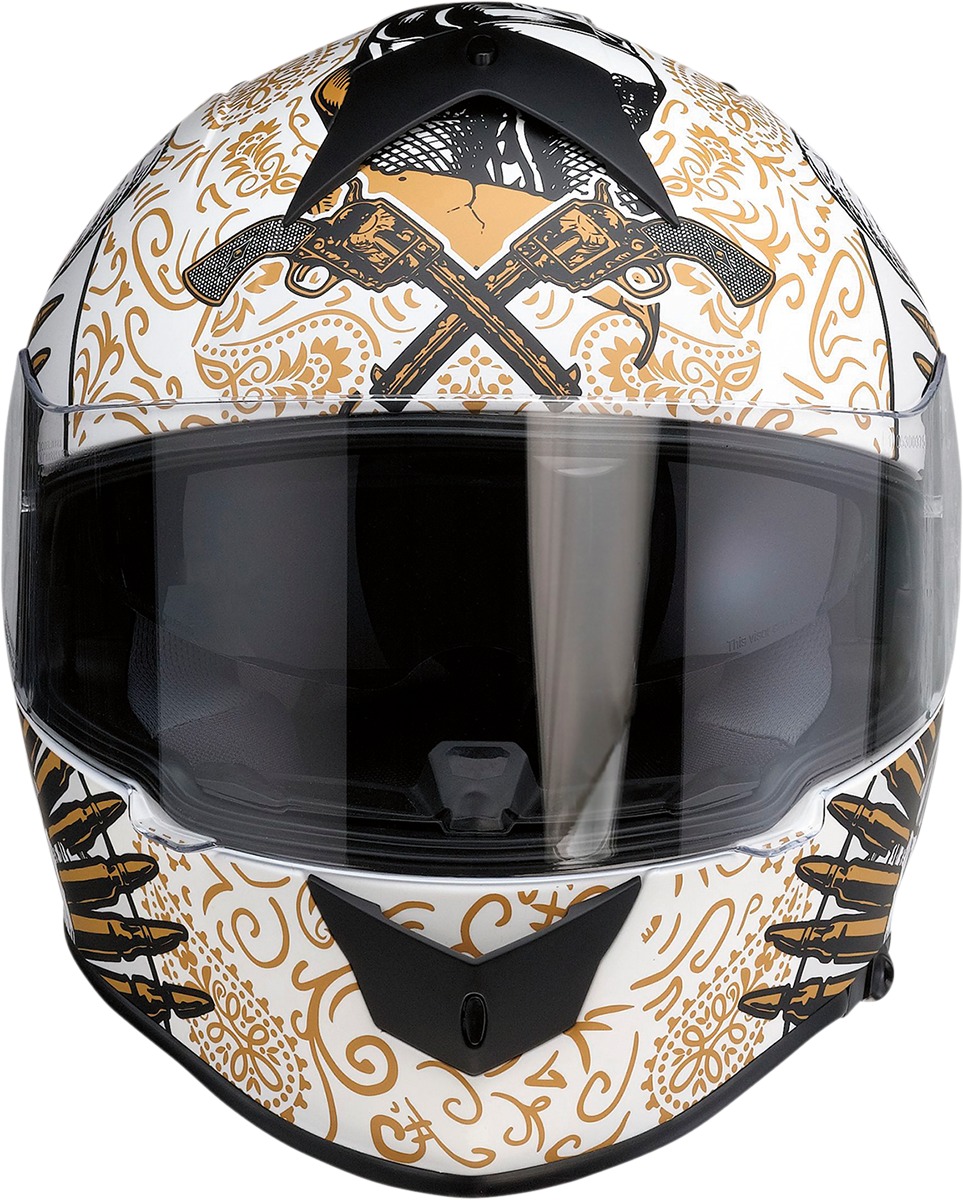 Z1R Warrant Sombrero Helmet XL White/Gold - Image 4