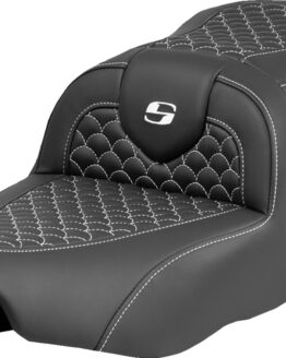 Saddlemen Roadsofa Seat Dragon Scale White Stitch for FLTR FLHX 2023-2024