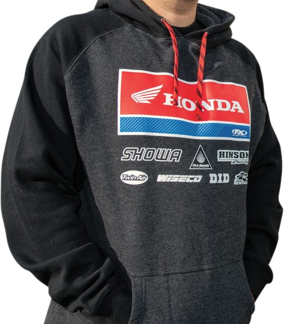 Factory Effex Honda 21 Racewear Hoodie Charcoal/Black Men's Large - Image 2