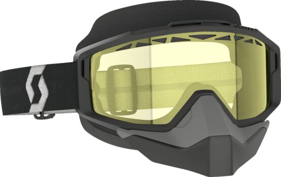 Scott Split OTG Snow Cross Goggles Black/White Yellow Lens Adult