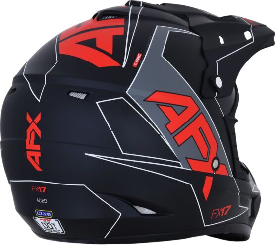 FX-17 Full Face Offroad Helmet Matte Red Small - Image 8