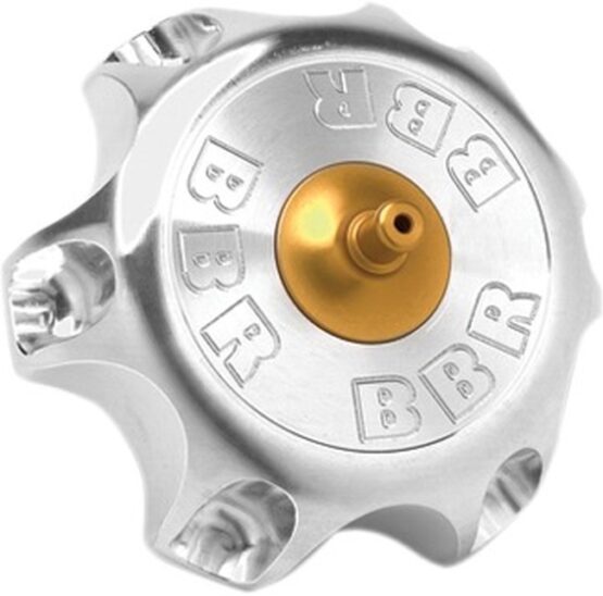 BBR Billet Aluminum Gas Cap Silver Ventilated For Most Honda Dirt Bikes