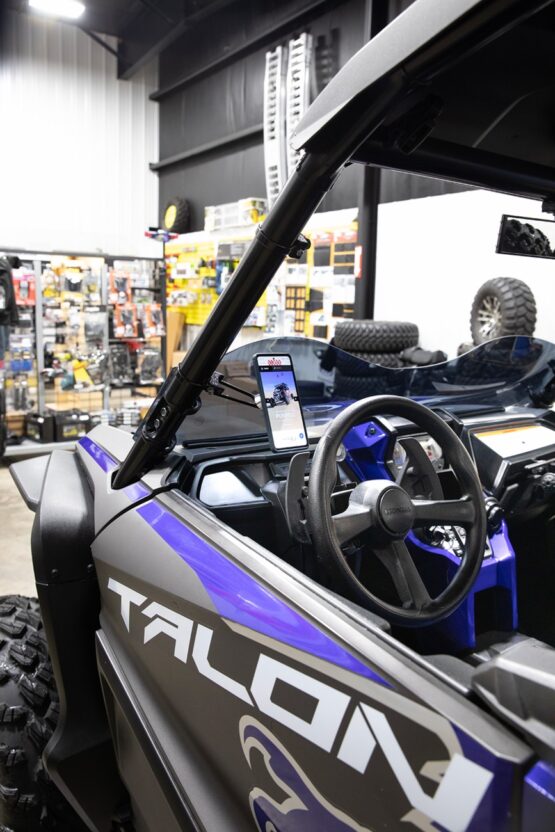 Klock Werks Roll Cage Phone Mount Offset 2in Black for Polaris Honda - Image 4