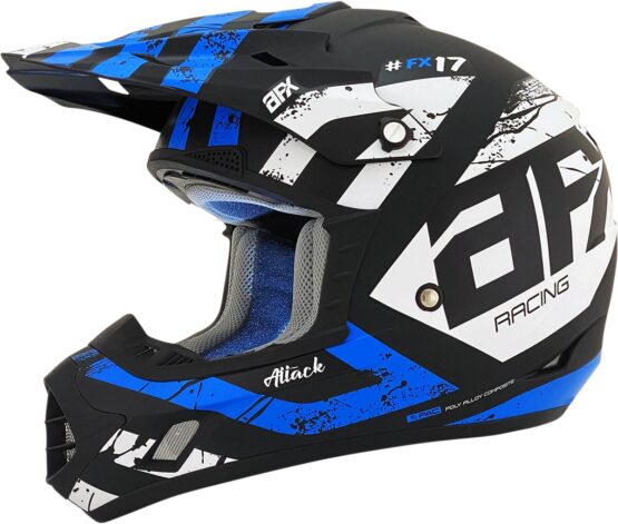 AFX FX-17 Attack MX Helmet XL Blue Black Matte Unisex - Image 3