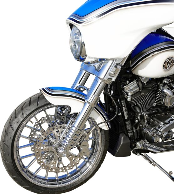 Arlen Ness Pro Short Front Fender 19in Raw Steel For Harley-Davidson - Image 2