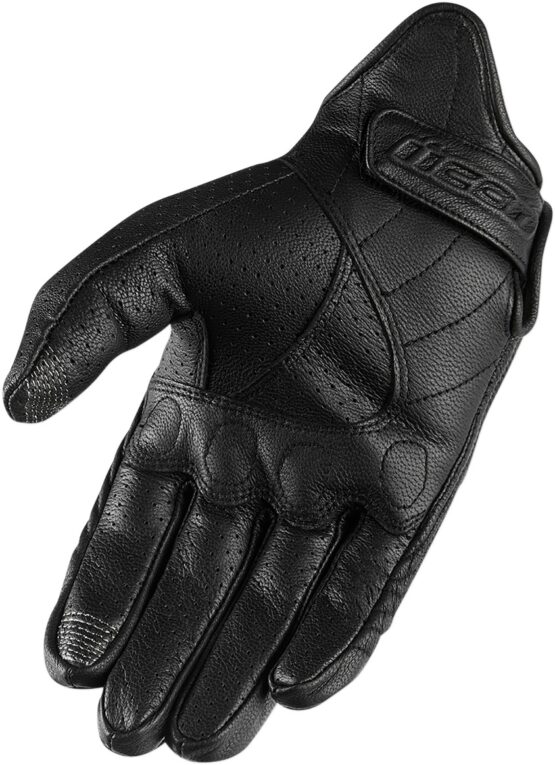 Pursuit Street Leather Motorcycle Gloves Black 3X-Large - Image 2