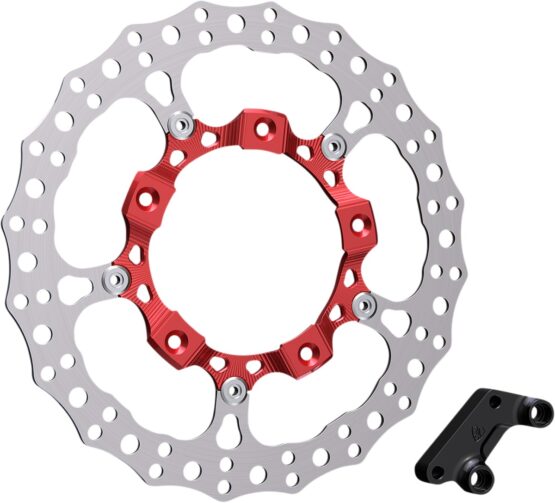 Right Side 14" Full Floating Rotor w/ Bracket Red