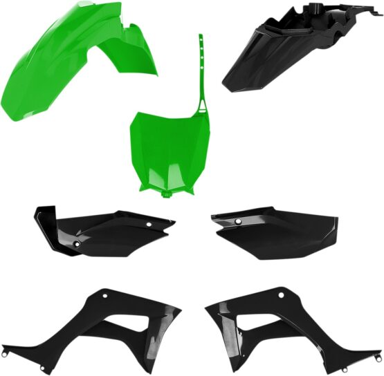 Acerbis Full Plastic Kit - Black & Green