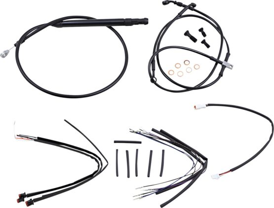 Extended Black Control Cable Kit For 14" T-Bar Handlebars - Image 2