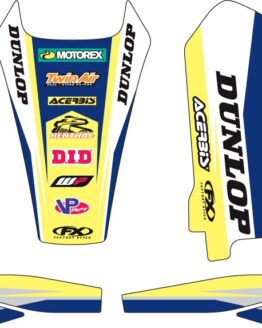 Factory Effex FX Evo Trim Kit Blue/Yellow/White Fits Husqvarna 2016 Models