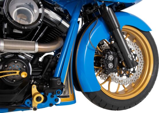 Performance Machine Fork Leg Kit Black Contrast Cut For Harley Touring FL 14-Up - Image 4