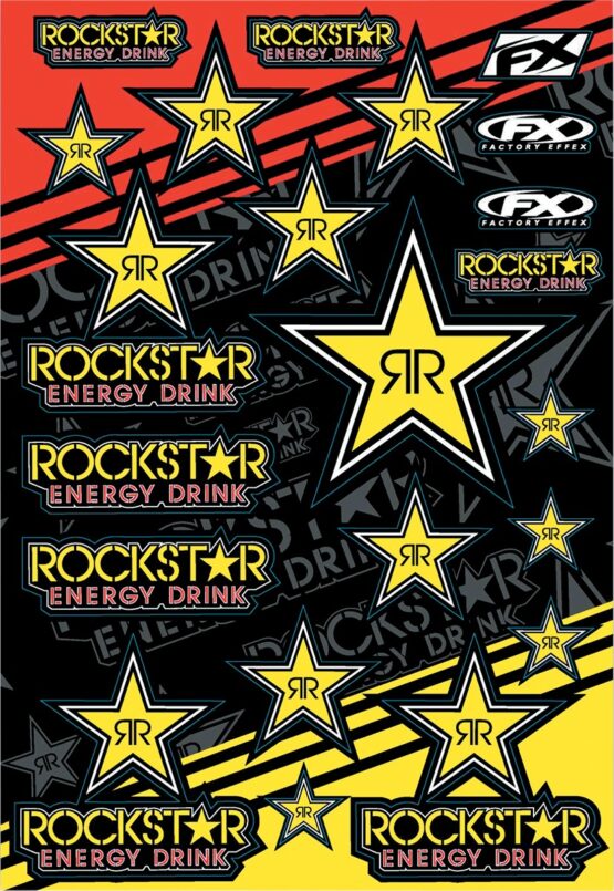 Factory Effex Rockstar Gold Reflective Sticker Sheet