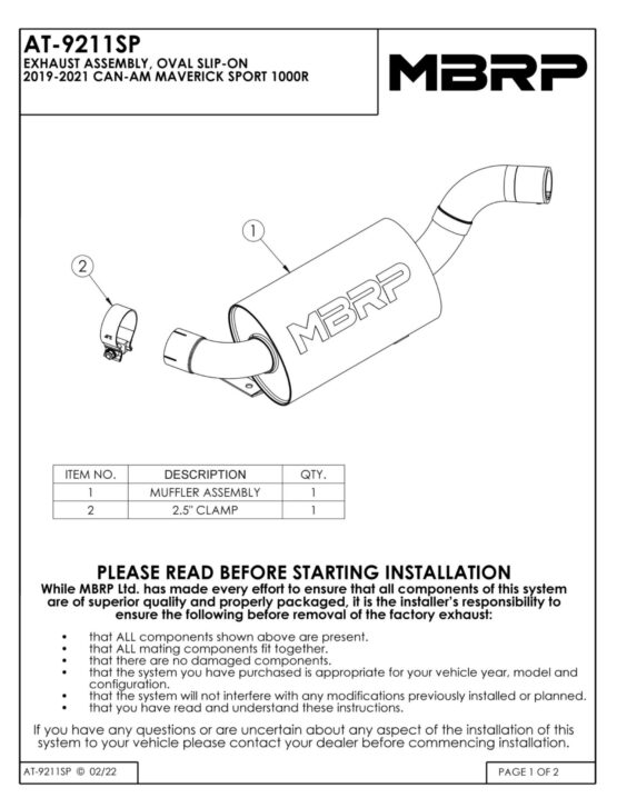MBRP Sport Slip-On Muffler Silver Fits 19-21 Maverick Sport 1000R - Image 4