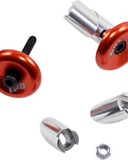 ODI Aluminum Handlebar End Plugs Orange Universal Fit