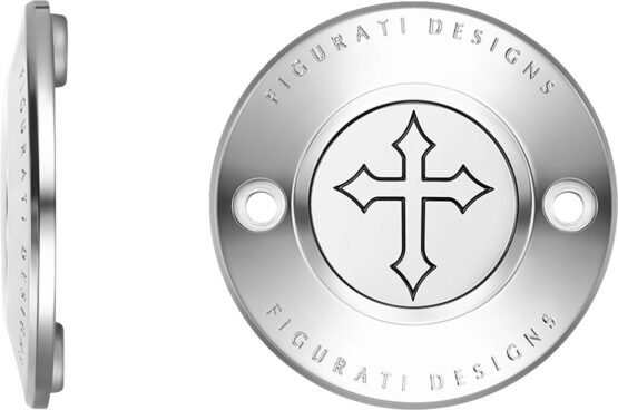 Figurati Designs 2-Hole Cross Timing Cover Stainless Steel For Harley-Davidson - Image 3