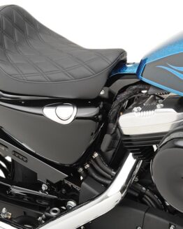 Cafe Diamond Vinyl Solo Seat - Black