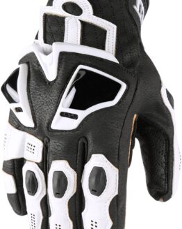 Hypersport Leather Cold Weather Short Cuff Gloves - White Men's X-Large