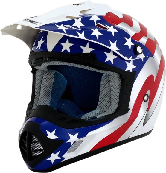 AFX FX-17 Flag Helmet 4XL Blue Red White Unisex