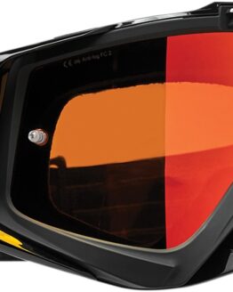 Sniper Pro Black Solid Goggles - Red Dual Lens