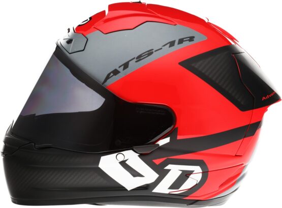 6D ATS-1R Wyman Full Face Helmet Red/Black/Gray Medium - Image 4