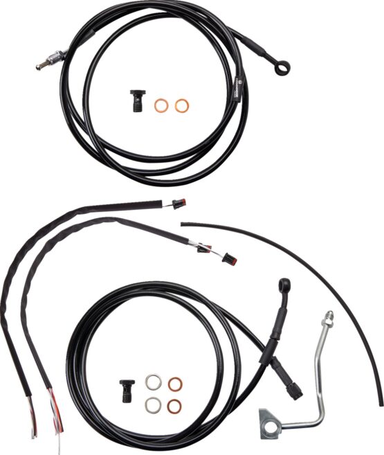 Extended Black Control Cable Kit for 16" Gorilla Bars