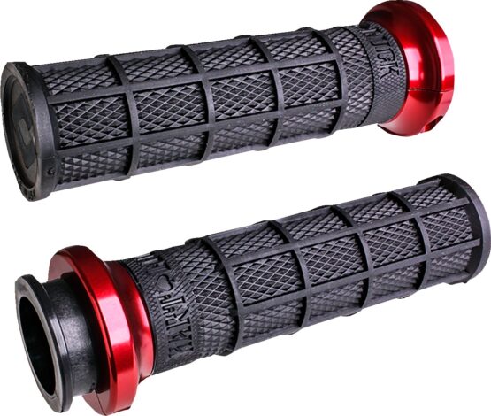 ODI Hart-Luck Lock-On Grips Black/Red For Indian Touring Models