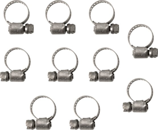 Helix Stainless Steel Worm Drive Hose Clamps 26-51mm 10 Pack